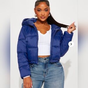 Puffer Coat - Navy